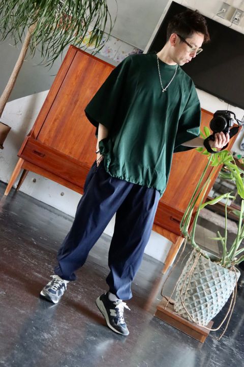 is-ness 22SS BALLOON T-SHIRT"GREEN"スタイル.2022.4.7.