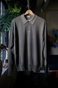 アプレッセ23AW ニットポロ L/S Knit Polo Shirts(23AAP-03-08H)STRIPE☆8月12日(土)発売！