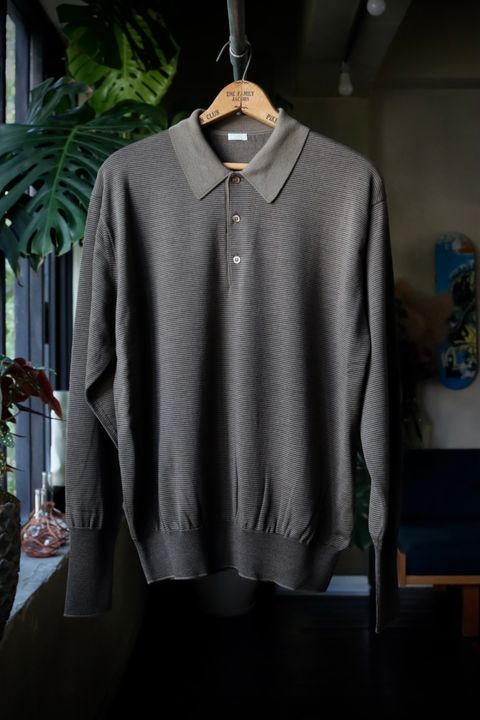 アプレッセ23AW ニットポロ L/S Knit Polo Shirts(23AAP-03-08H)STRIPE☆8月12日(土)発売！