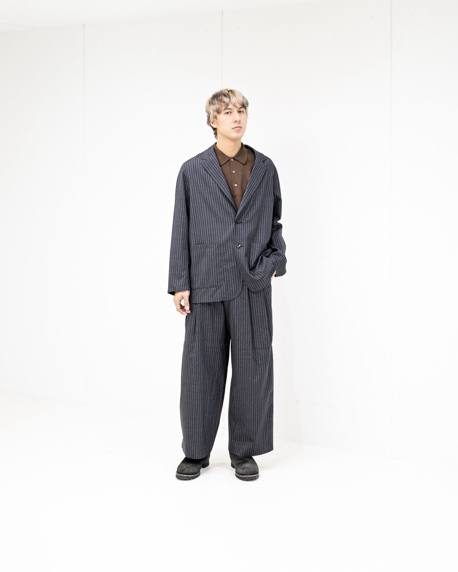 marka 26SS STROLL AROUND JACKET(M26A11SH02B)GRAY STRIPE☆新作発売！