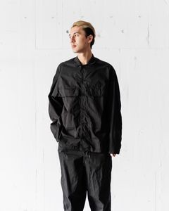 グラフペーパー 25SS Garment Dyed Typewriter Fatigue Shirt(GM251-50091B)BLACK