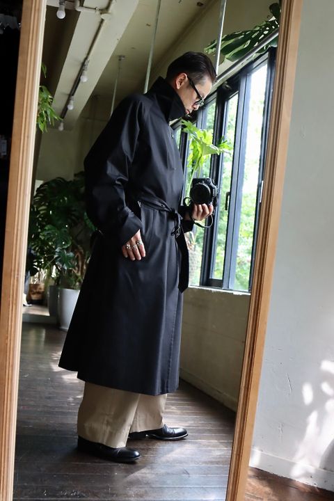 blurhms Gabardine Double Belt Trench Coatスタイル.2022.7.24.
