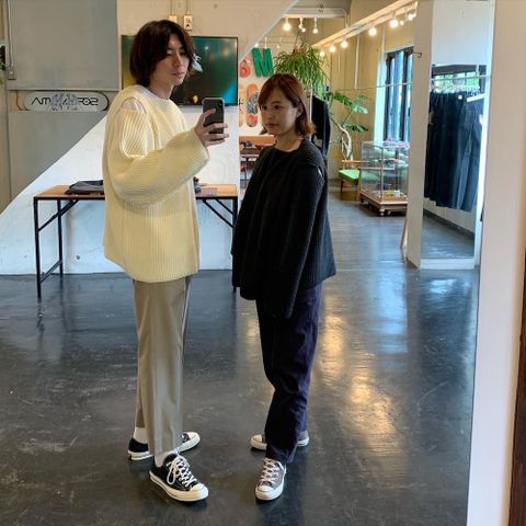 sulvam 2020AW Slit over knit style.2020.7.12.