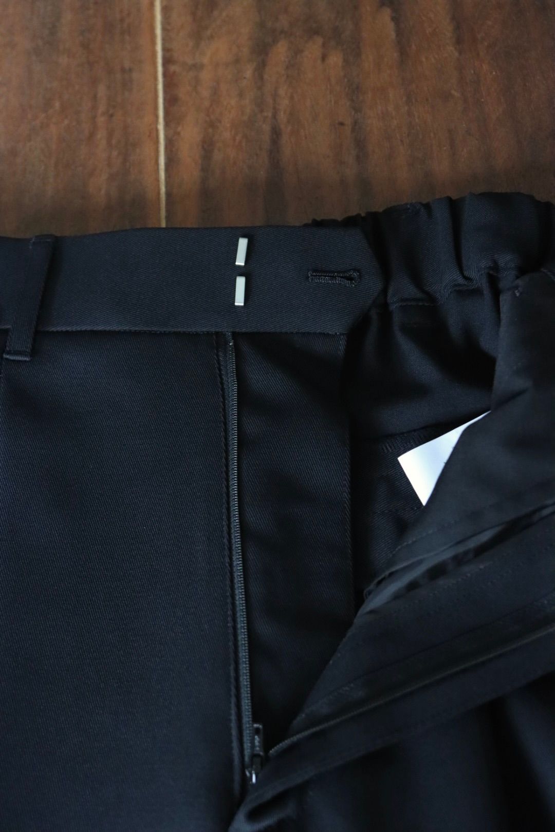 グラフペーパー Women's 25AW Techno Wool Nylon Two Tuck Wide Pants(GL253-40319)BLACK