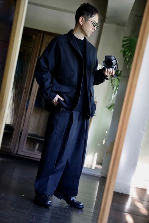 COMME des GARCONS HOMME ウールサージ縮絨ドローコードジャケットスタイル2024.10.05.