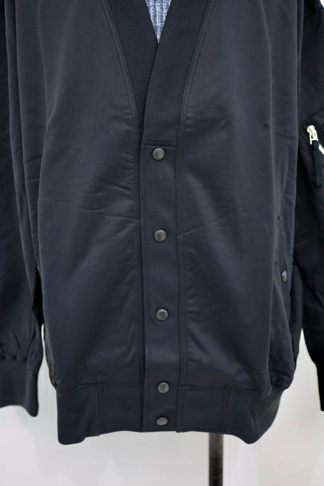 コムデギャルソンオム26SS 綿ナイロン裏毛カーディガン(HQ-T007-051)BLACK☆3月6日(金)発売！