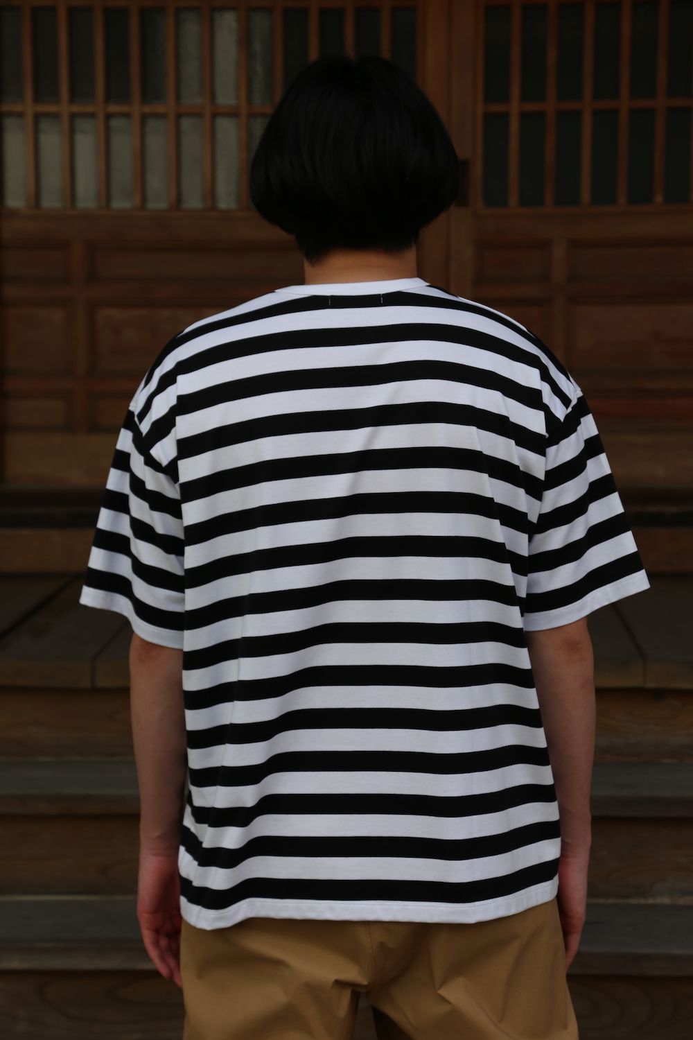 Graphpaper Border S/S Tee(GM203-70144B) style.2021.6.20.