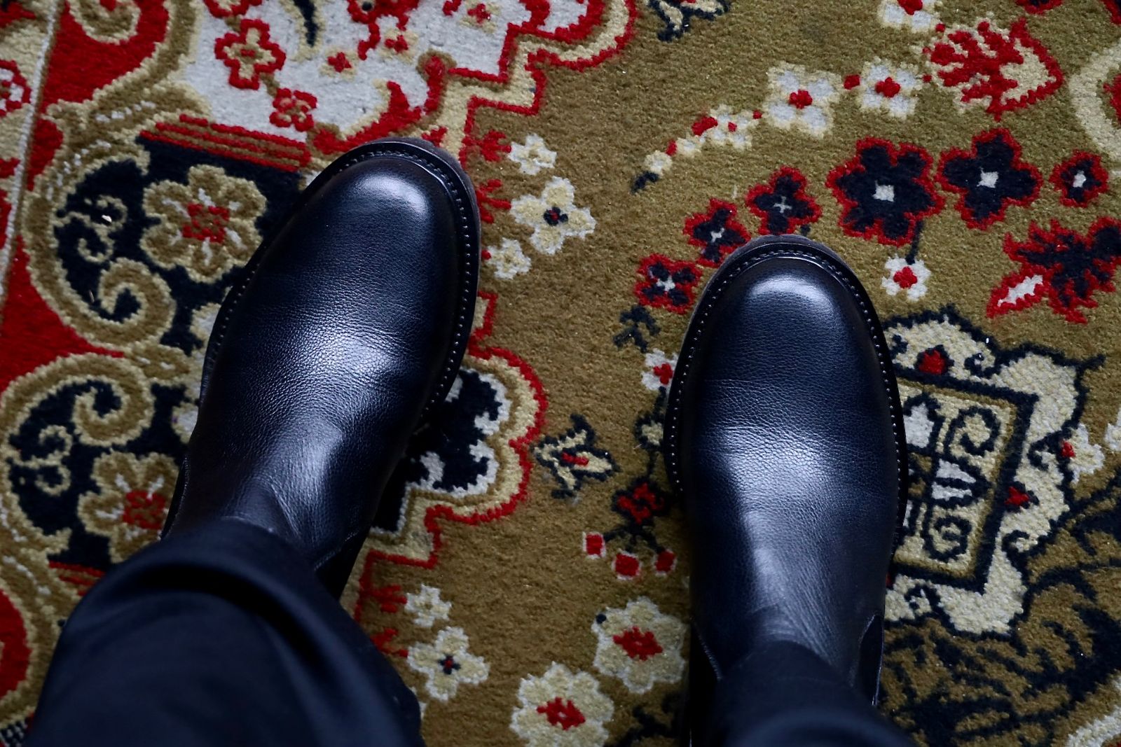 FOOTWORKSフットワークス サイドゴアブーツ Side Gore Boots in Grain Leather(F03-0001_M)BLACK☆新作発売！