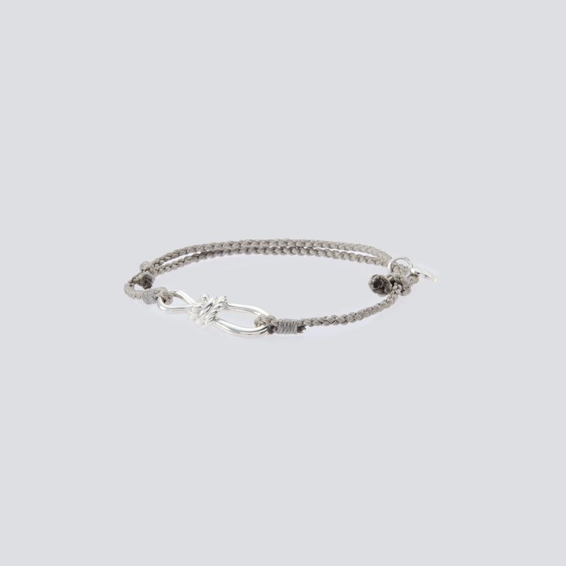 XOLO JEWELRY ショロジュエリー / Twisted Rope Link Silk Code Bracelet (GRAY)