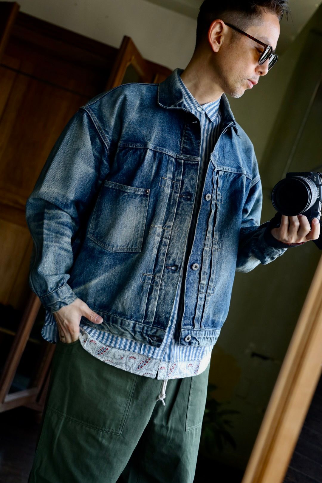 セントマイケル 24SS ベルベルジンコラボデニムジャケット FIRST