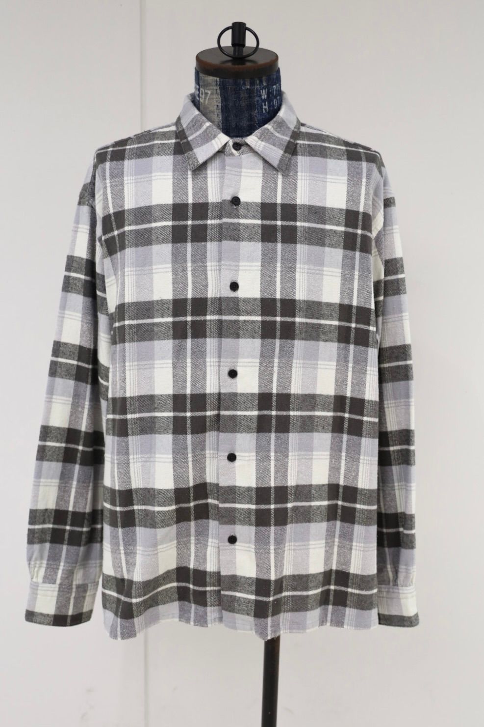 アプレッセ 2026 STYLE2 Vintage Cotton Silk Nep Twill Check Shirts(26AAP-02-09)GRAY☆8月22日(土)発売！