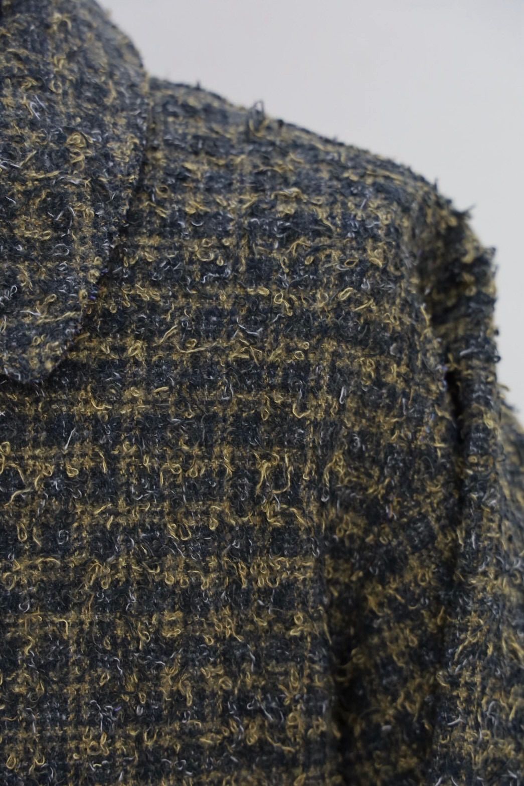 ヨーク 25FW Needlepunched Cotton Plaid Drizzler Jacket(YK25FW01031B) GREEN☆10月11日(土)新作発売！