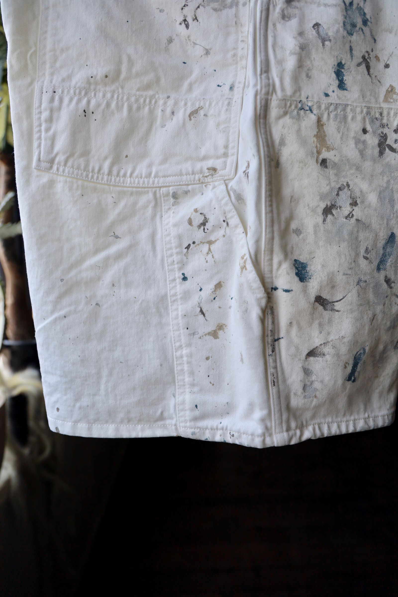 BOW WOW バウワウ PAINTER'S  SPLATTER SHORTS(BW251-PSS)WHITE PANTED