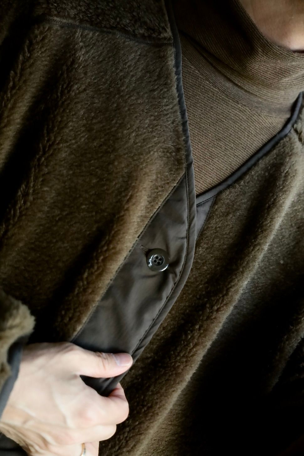グラフペーパー Wool Boa Liner Blouson(GU263-30341)BROWN☆10月17日(土)発売！