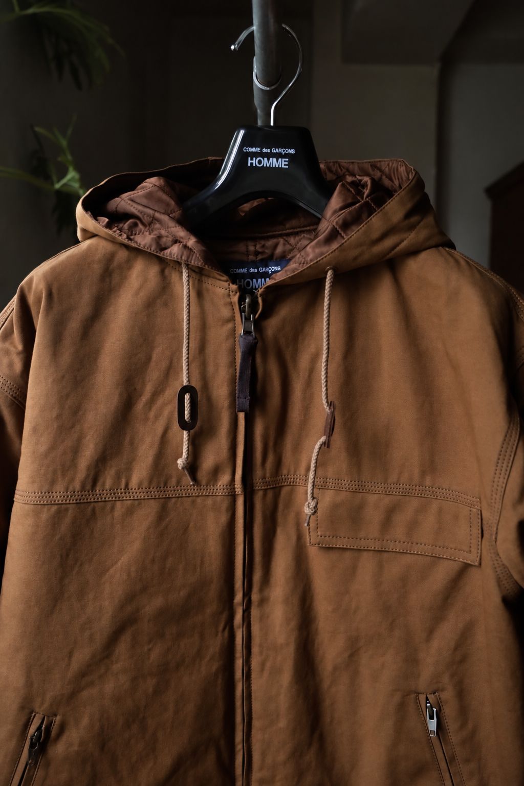 コムデギャルソンオム リバーシブルキルティングフーディ(HR-J025-051)BROWN☆10月2日(金)発売！