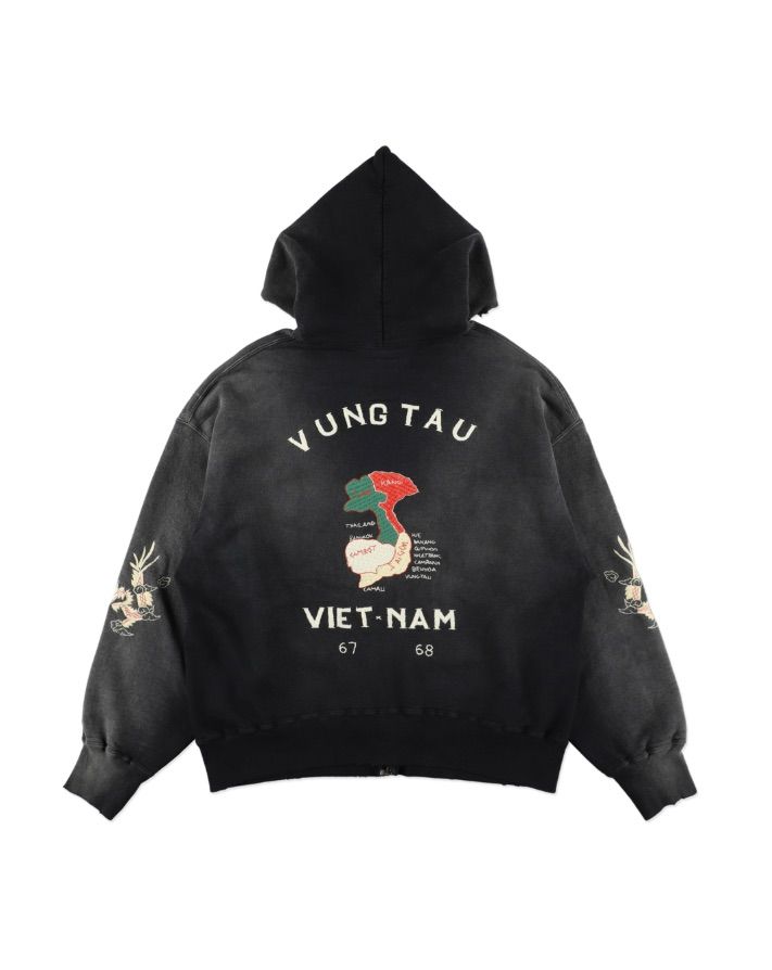 BOW WOW 26SS VIETNAM ZIP HOODIE AGED(BW261-VZH)  BLACK☆2月21日(土)11:00発売！