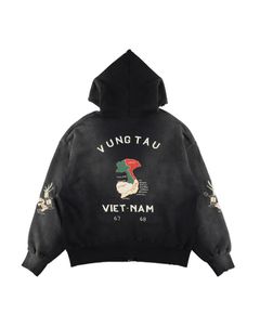 BOW WOW 26SS VIETNAM ZIP HOODIE AGED(BW261-VZH)  BLACK☆2月21日(土)11:00発売！