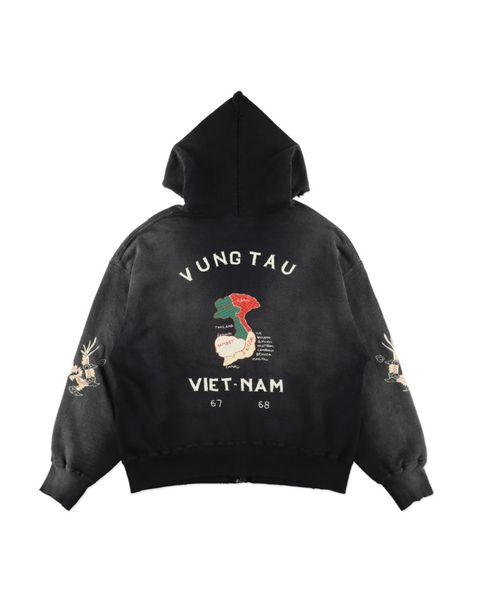 BOW WOW 26SS VIETNAM ZIP HOODIE AGED(BW261-VZH)  BLACK☆2月21日(土)11:00発売！