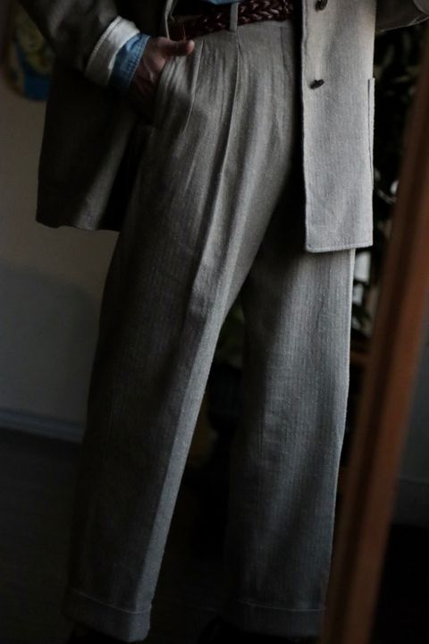 A.PRESSE 23SS Hunting Jacket & Herringbone Trousersスタイル.2023.3.5.