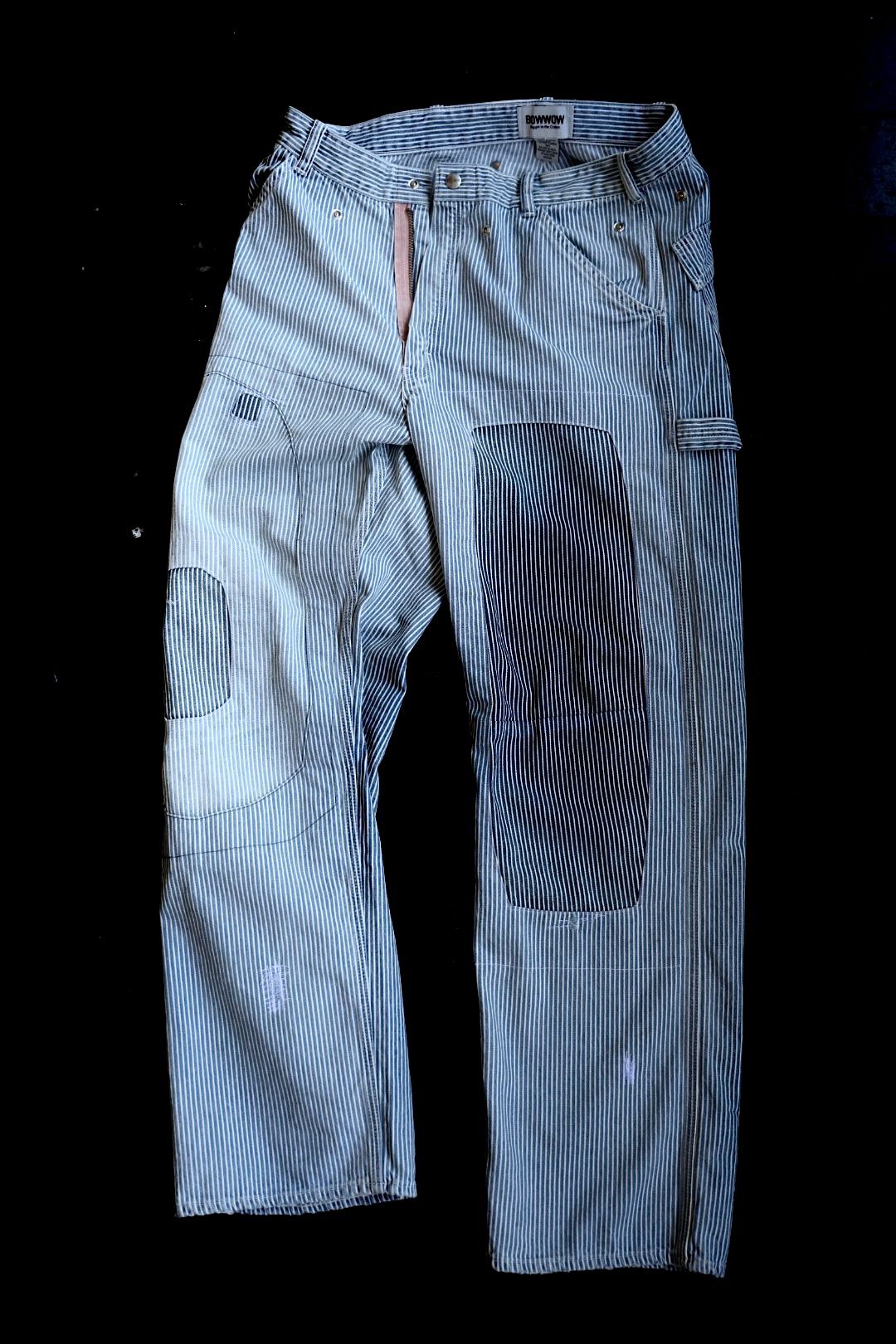 BOW WOW バウワウ HICKORY PAINTER PANTS with SEPARATE APRON(BW251-HPPA)HICKORY STRIPE AGING