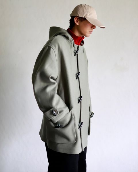 TapWater 23AW Tasmania Double Melton Short Duffle"GREEN"スタイル