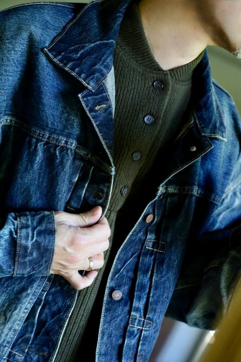 A.PRESSE Jeep Sweaterスタイル