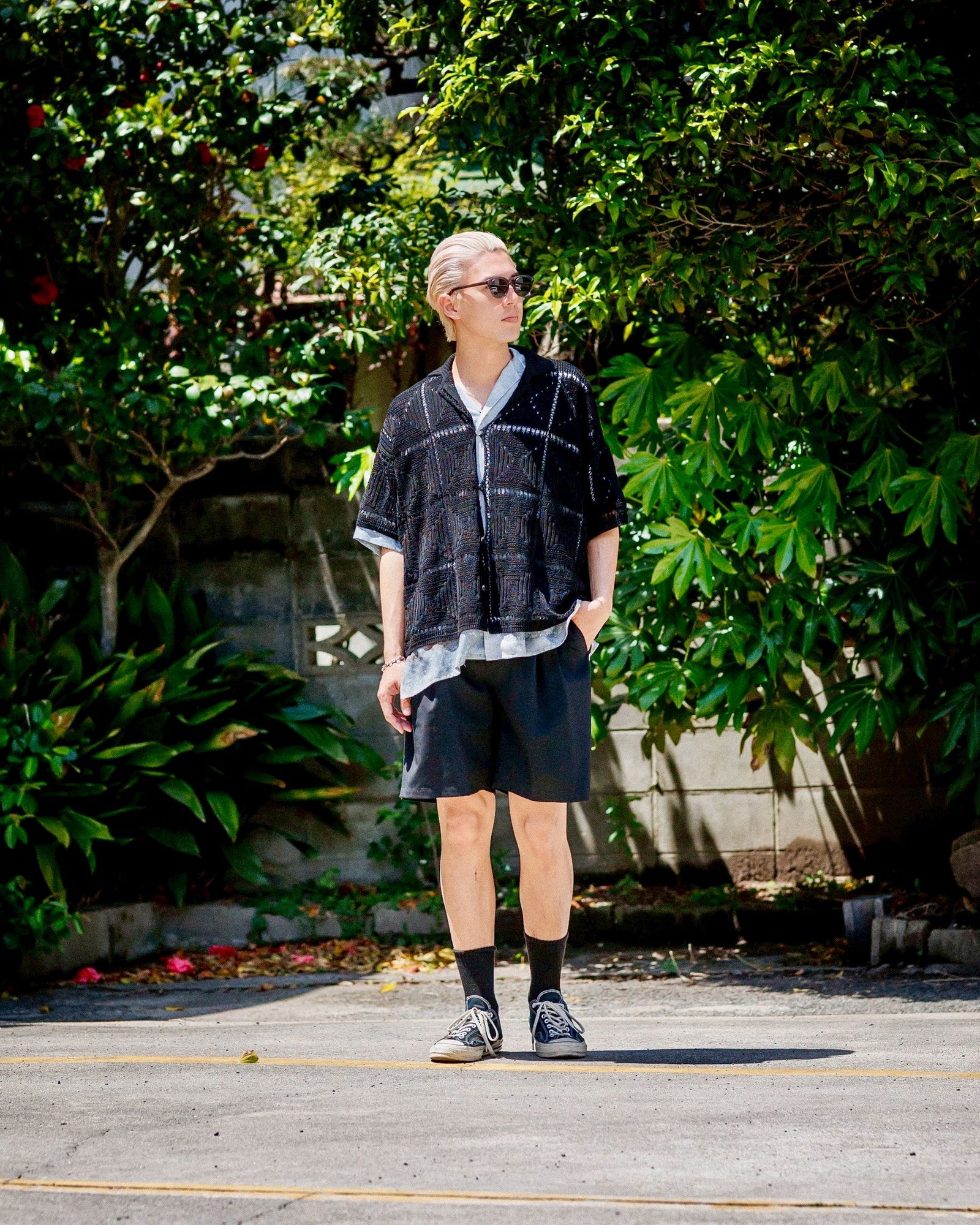YOKE - ヨーク25SUMMER シャツ CROCHET KNIT SHIRT