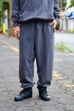S.F.C 25FW エスエフシー STRIPE WIDE SWEAT PANTS (DISCHARGED)(SFCFW25CS05)NAVY☆9月20日(土)発売！
