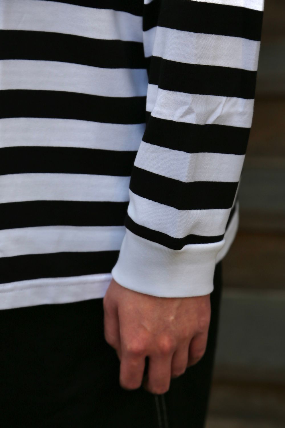 Graphpaper Border L/S Pocket Tee(GM203-70147B) style.2021.3.14.