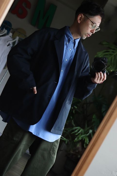 Graphpaper Oxford Oversized B.D Pullover Shirtスタイル