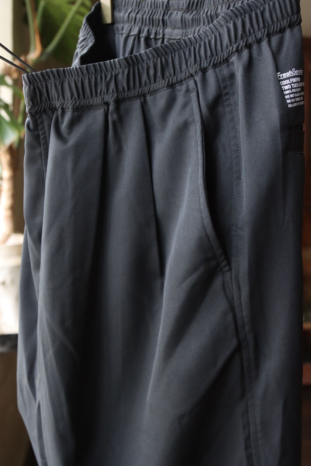 フレッシュサービスCOOLFIBER TWO TUCK EASY SHORTS (FSC252-40027)BLACK