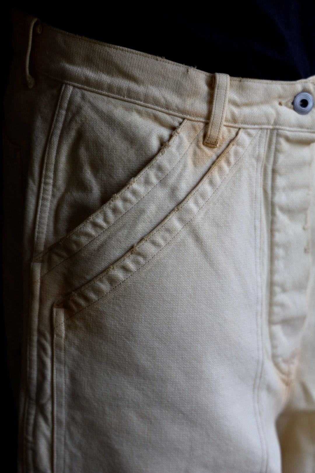 アプレッセ 2025 STYLE2 Vintage Silk Hemp Double Knee Pants(25AAP-04-07)BEIGE