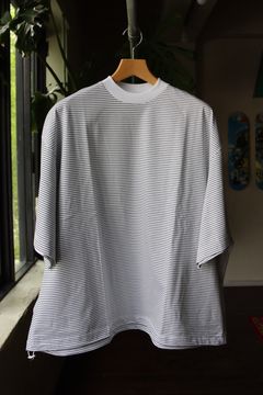 イズネス23SSバルーンTシャツ BALLOON  T-SHIRT(31SSSH05-1)WHITE×NAVY BORDER
