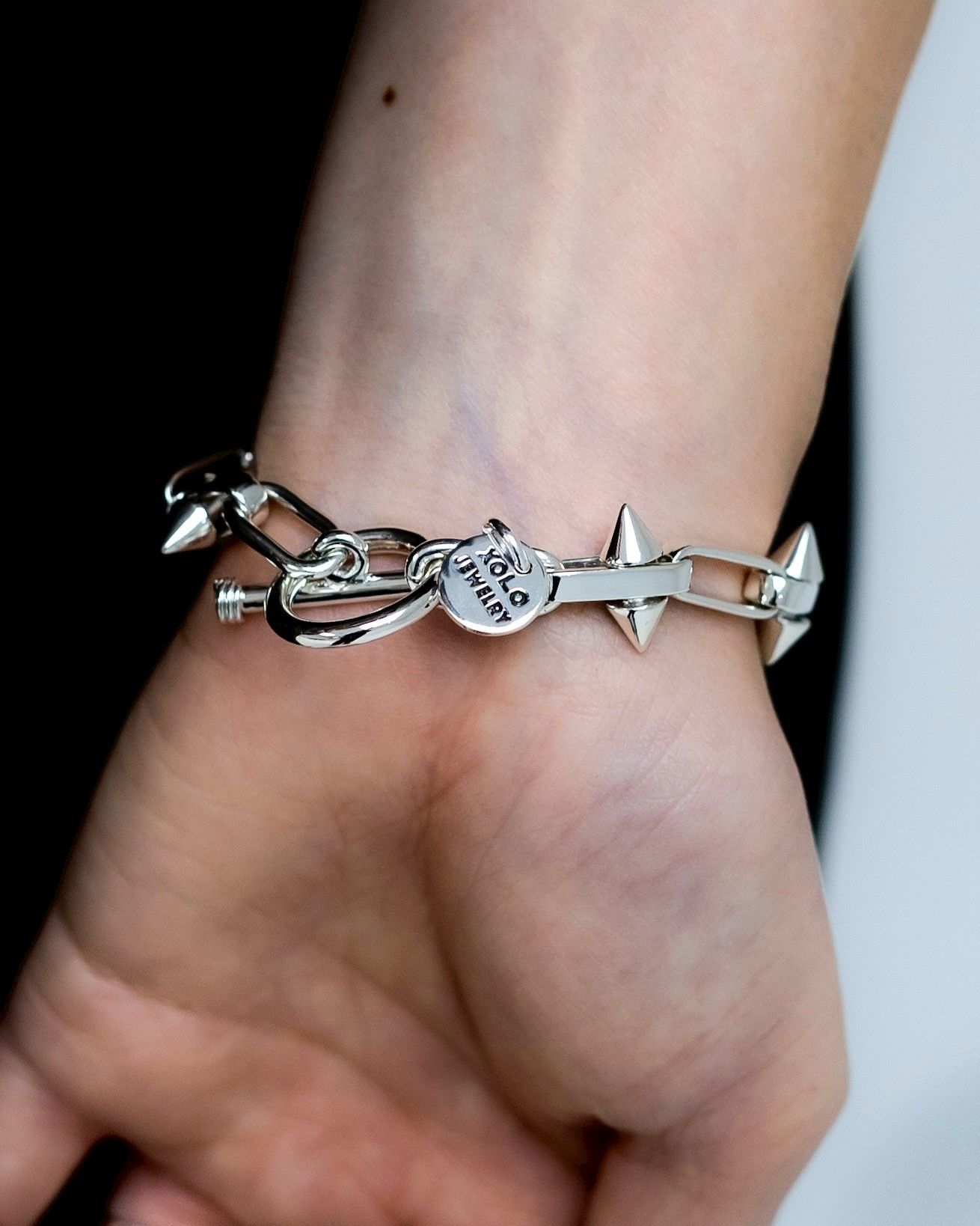 XOLO JEWELRY ブレスレット / Spike Link Bracelet -15mm-(XOB112)