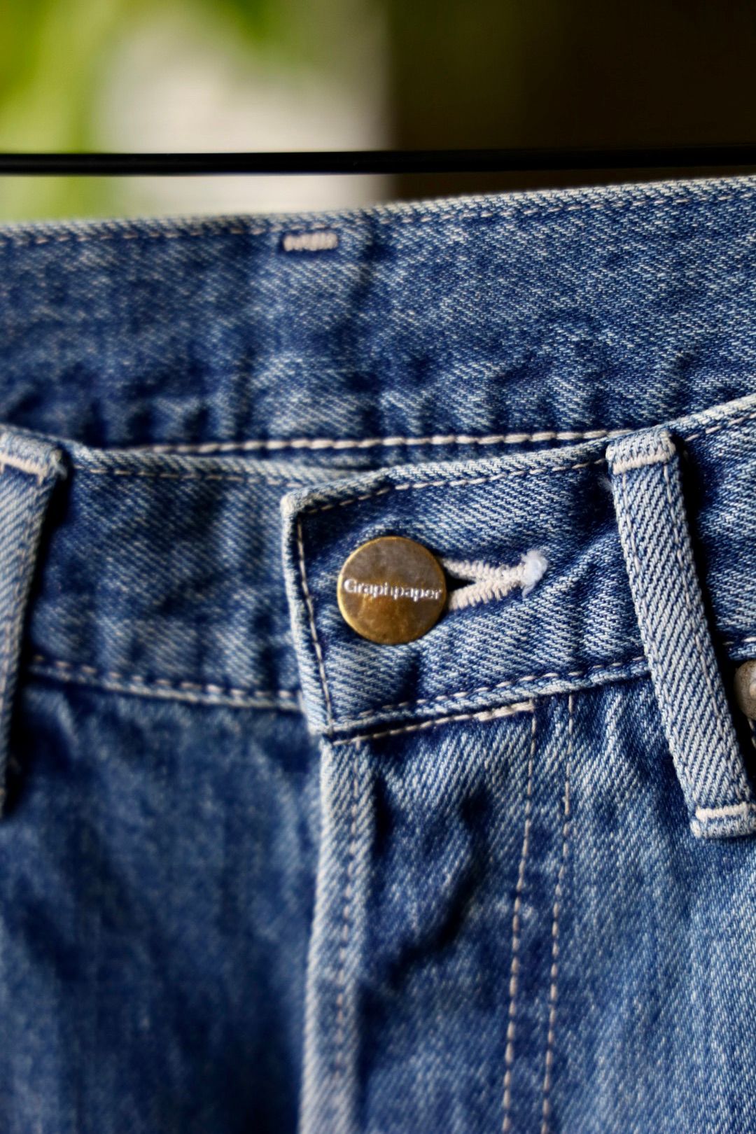 グラフペーパーSelvage Denim Five Pocket Tapered Pants(GU253-40058LB)INDIGO_LIGHT FADE