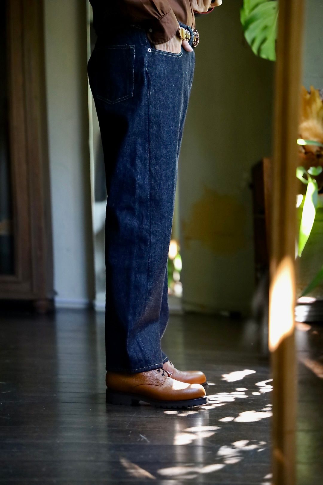 アプレッセ Washed Denim Wide Pants(AP-4001)ONE WASH
