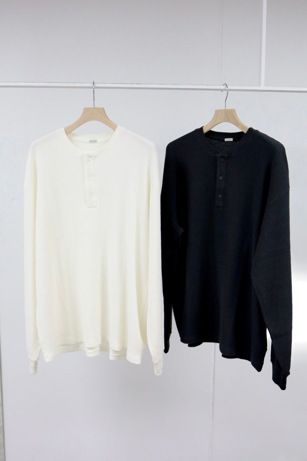 アプレッセ 2026 STYLE2 Cashmere Blend Wafflel L/S Henley Neck Shirts(26AAP-05-03) WHITE☆6月6日(土)発売！