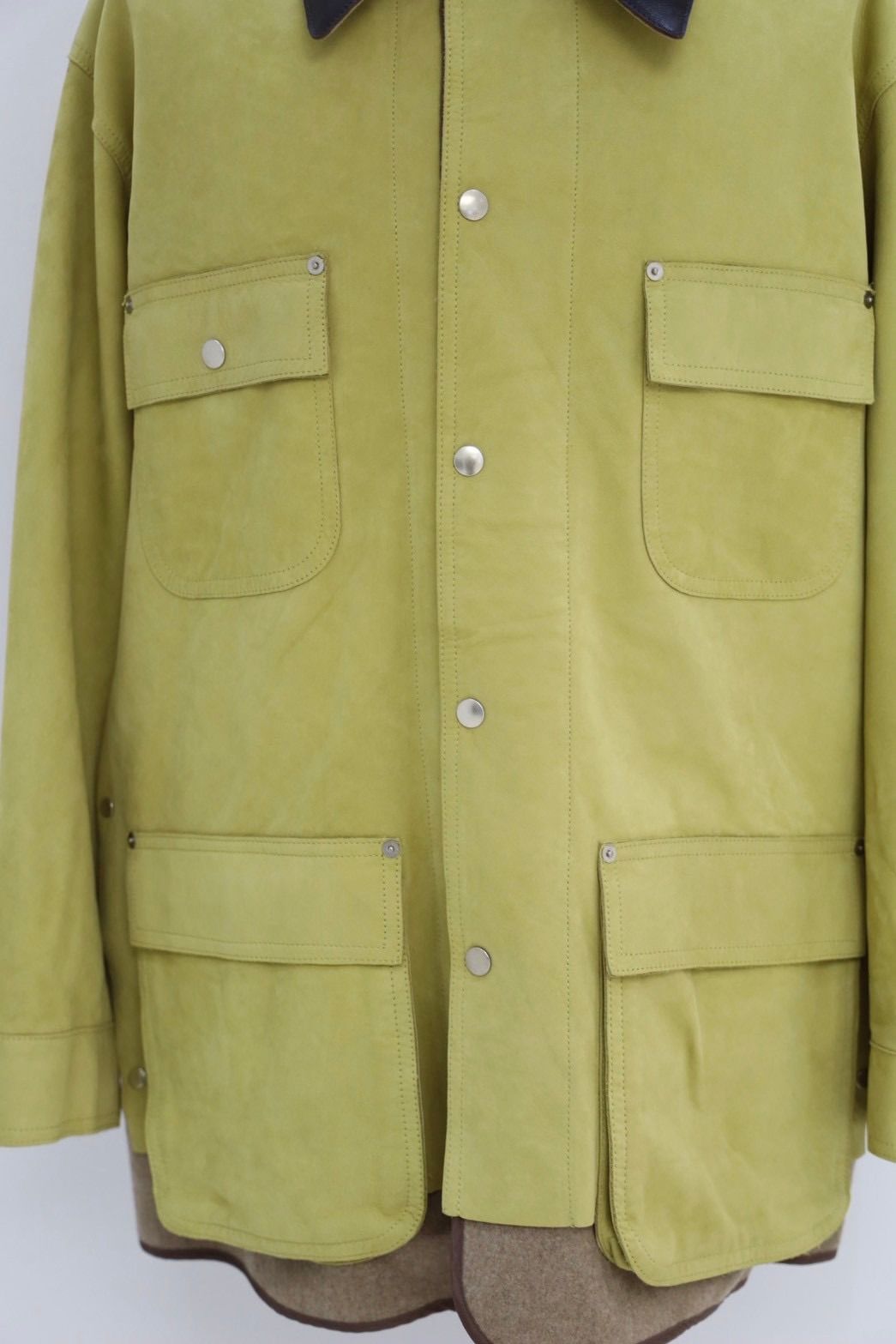 ヨーク 25FW Nuback Leather Coverall Jacket(YK25FW01019B) YELLOW BEIGE☆10月11日(土)新作発売！