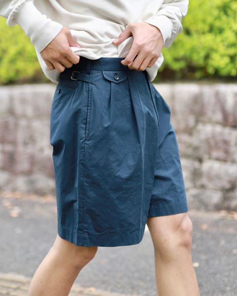 A.PRESSE High Density Weather Cloth Shorts "NAVY"スタイル