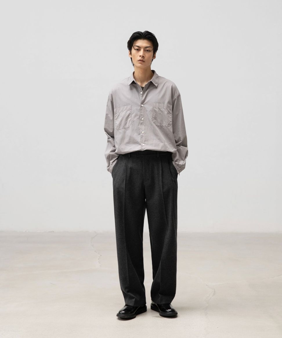 ANOTHER OFFICEアナザーオフィス Santiago Mild Slacks(AOEFPT008)Heather Charcoal☆10月10日(金)新作発売！