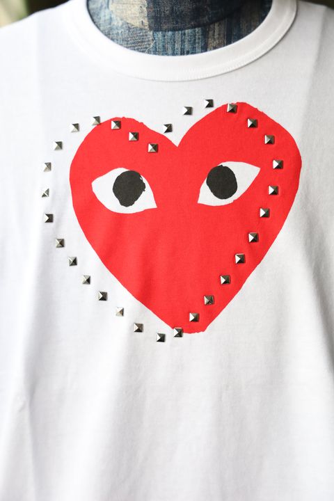 COMME des GARCONS コムデギャルソン AZ-T170 RED HEART PLAY HOODED  