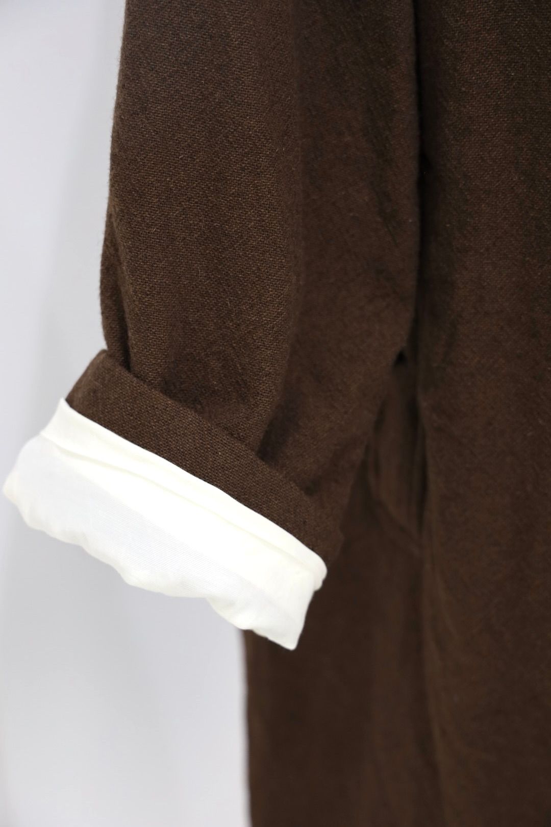blurhms ブラームス Classic Wool Balmacaan Coat(BHS25F009)Brown☆新作発売！