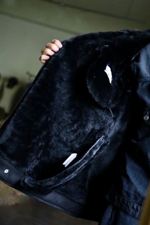 Graphpaper Sheep Mouton Aviator Jacketスタイル.2024.8.31.