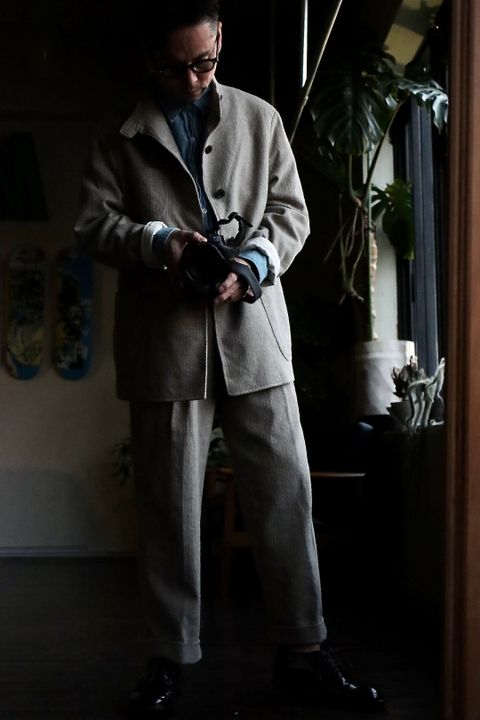 A.PRESSE 23SS Hunting Jacket & Herringbone Trousersスタイル.2023.3.5.
