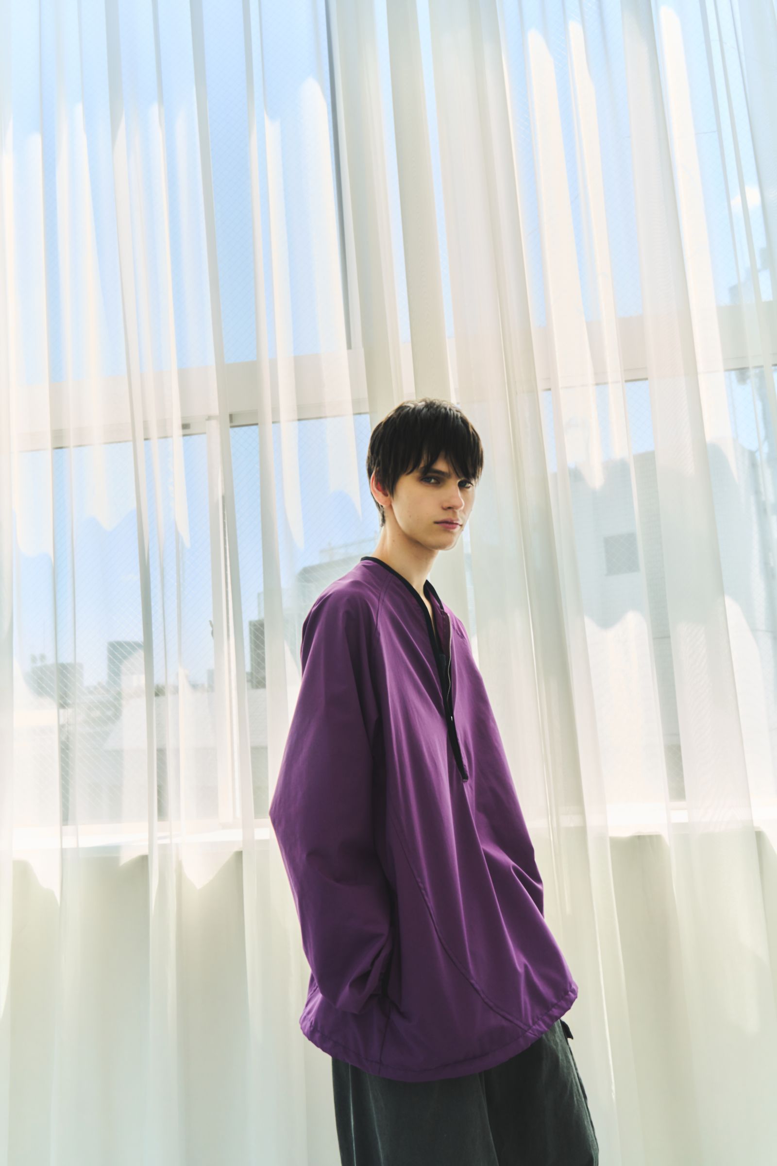 CHASSE チェイス26SS ナイロンシャツ NYLON SHIRT(26-SS-SH1)PURPLE☆新作発売！