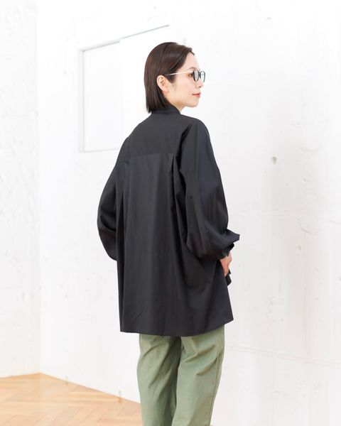 Graphpaper 25SS 新作 Silicon Poplin Deep Slit Band Collar Shirt style.2025.3.12