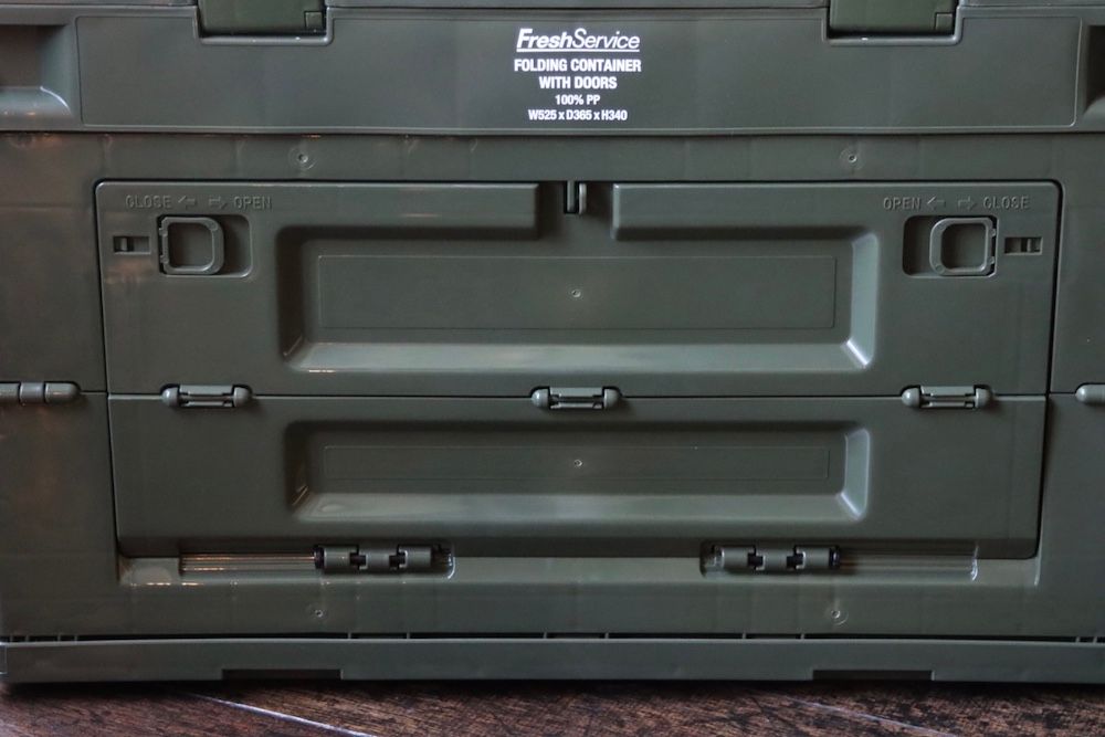 フレッシュサービス FOLDING CONTAINER w/2 DOORS "OLIVE"