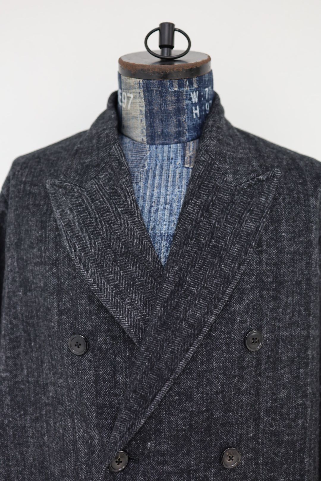 マーカ 26AW ヘビーシルクフランネル / リラックスドフィット W.B ジャケット(M26C19JK01C)HERRINGBONE☆新作発売！