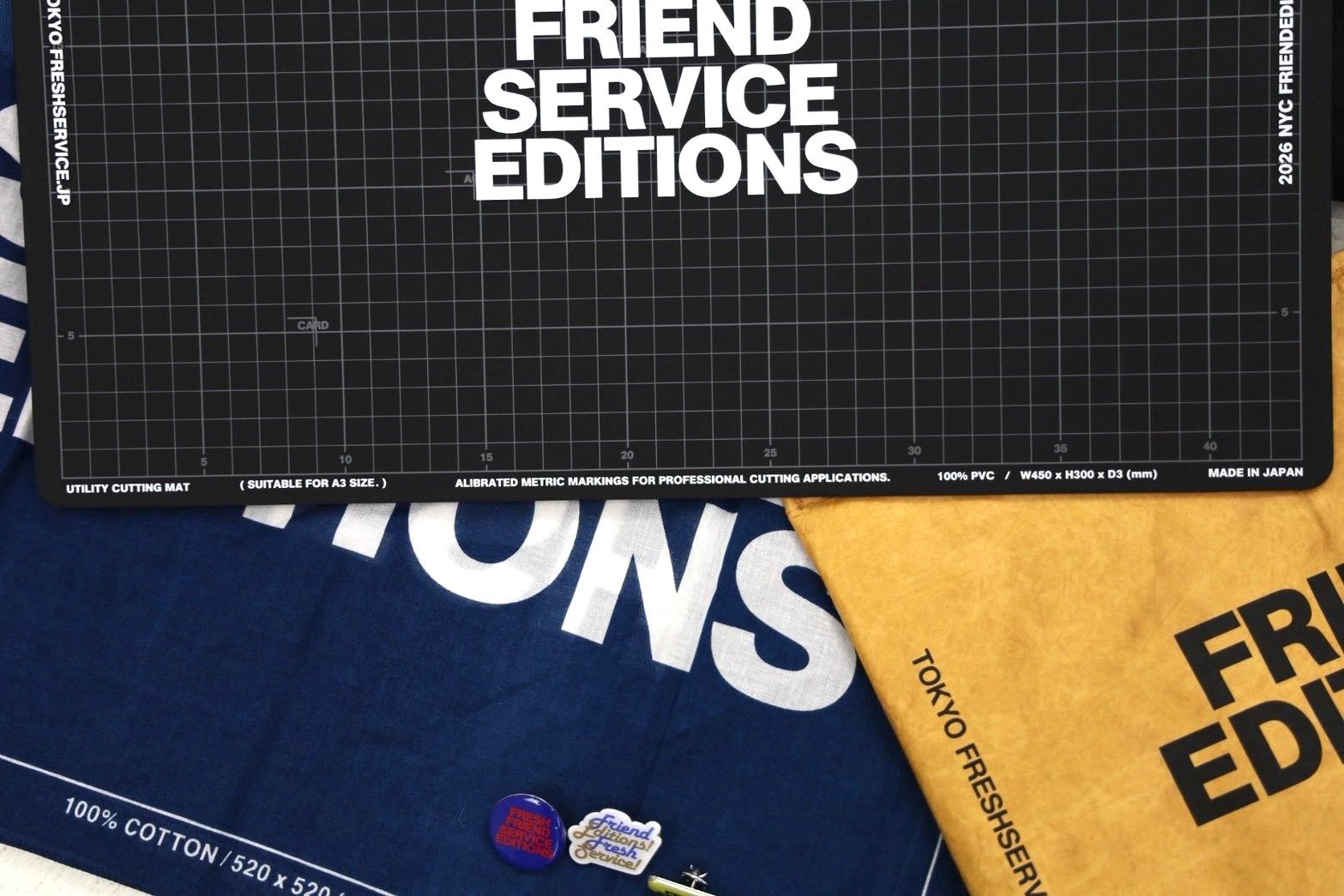 フレッシュサービス 26AW UTILITY CUTTING MAT "FE MONOGRAM"(FSP263-99122FE)BLACK☆8月29日(土)新作発売！