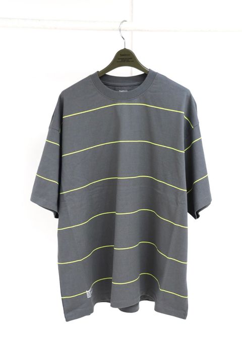 フレッシュサービス PIN BORDER S/S TEE(FSC263-70090)GRAY×YELLOW☆8月15日(土)新作発売！